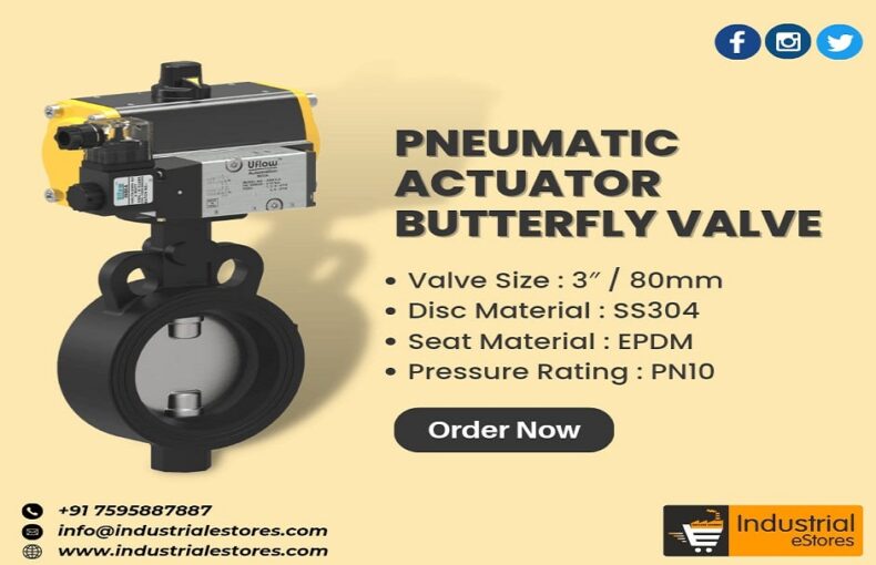 Pneumatic Actuator Operated Butterfly Valve