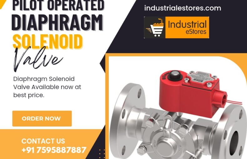 Pilot operated diaphragm solenoid valve